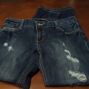 Amethyst Distressed Ankle Jeans Size 7/8
